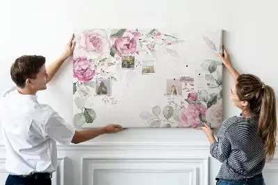 Cork memo board Floral frame