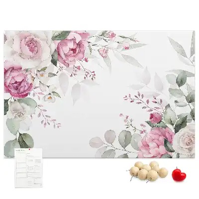 Cork memo board Floral frame