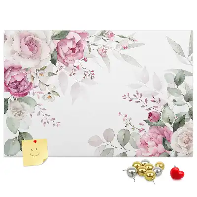 Cork memo board Floral frame