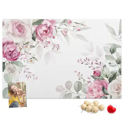 Floral Frame Cork Memo Board