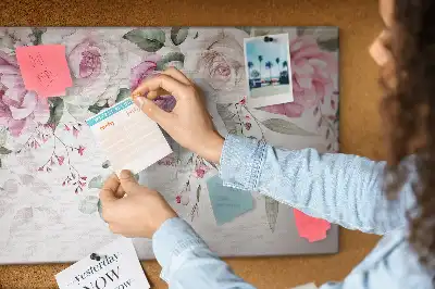 Printed Cork Board Watercolor roses