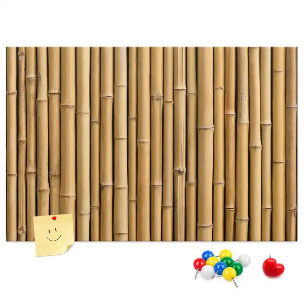 Bamboo Framed Printed Cork Memo Board