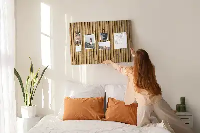 Bamboo Framed Printed Cork Memo Board