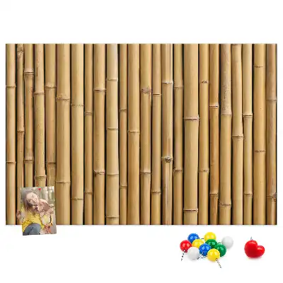 Bamboo Framed Printed Cork Memo Board
