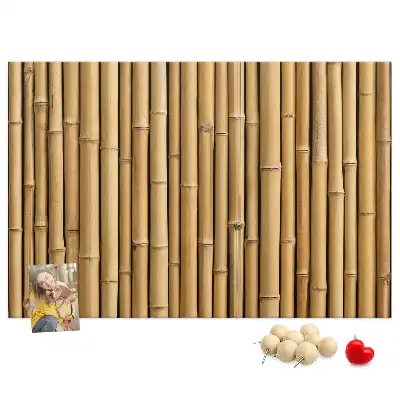 Bamboo Framed Printed Cork Memo Board