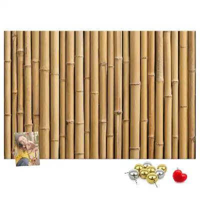 Bamboo Framed Printed Cork Memo Board