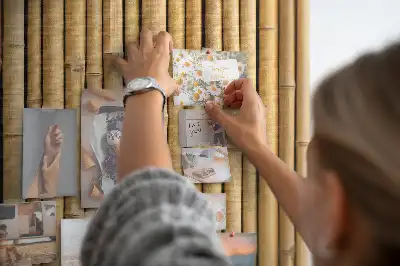 Bamboo Framed Printed Cork Memo Board