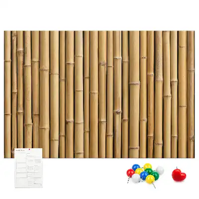 Bamboo Framed Printed Cork Memo Board