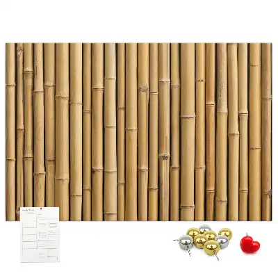 Bamboo Framed Printed Cork Memo Board