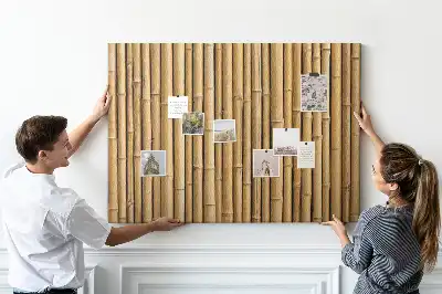 Bamboo Framed Printed Cork Memo Board