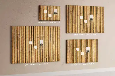 Bamboo Framed Printed Cork Memo Board