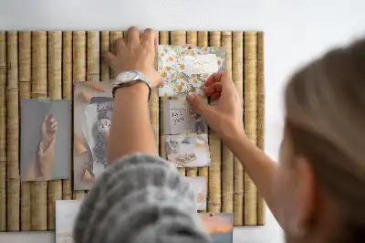 Bamboo Framed Printed Cork Memo Board