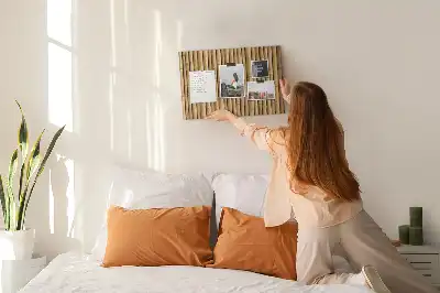 Bamboo Framed Printed Cork Memo Board