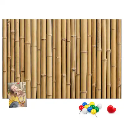 Bamboo Framed Printed Cork Memo Board