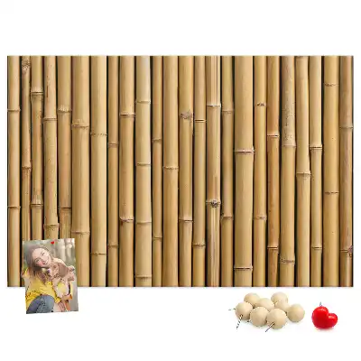 Bamboo Framed Printed Cork Memo Board