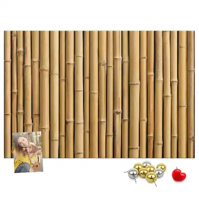 Bamboo Framed Printed Cork Memo Board
