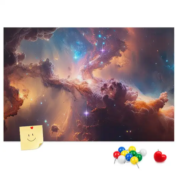 World stars space cork memo board