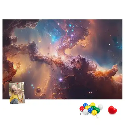 World stars space cork memo board