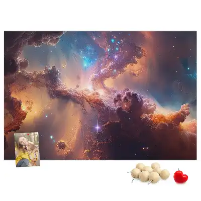 Cork memo board World stars space