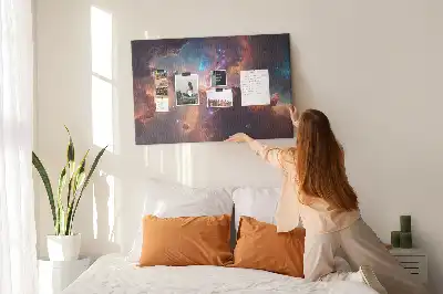Cork memo board World stars space