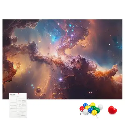Cork memo board World stars space