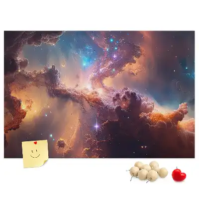 Cork memo board World stars space