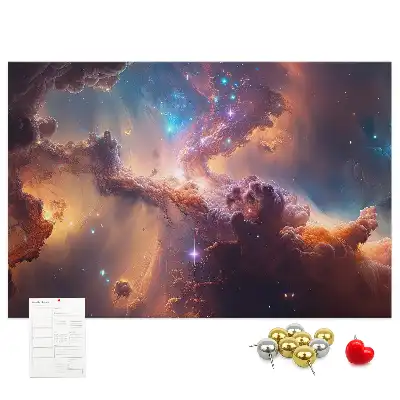 Cork memo board World stars space