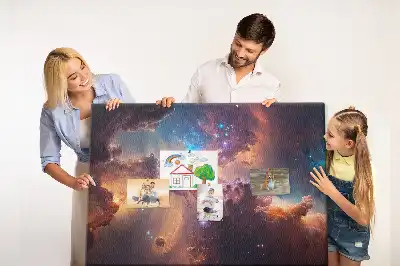 Cork memo board World stars space