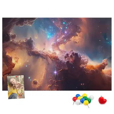 Cork memo board World stars space