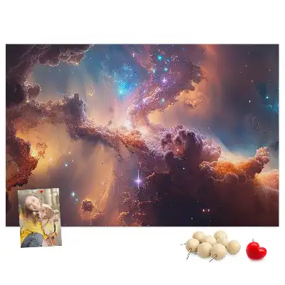 World stars space cork memo board