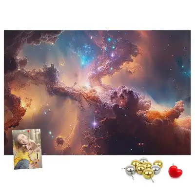Cork memo board World stars space