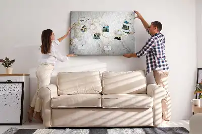 Decorative Marble Printed Cork Board