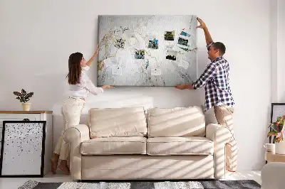 Decorative Marble Printed Cork Board