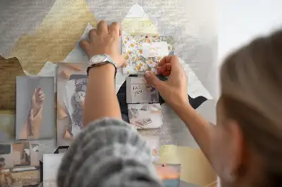 Mountains Abstraction Printed Cork Memo Board