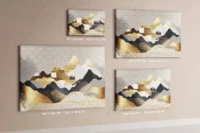 Printed Cork Memo Board Mountains abstraction