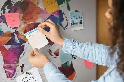 Printed Cork Board Triangle world map