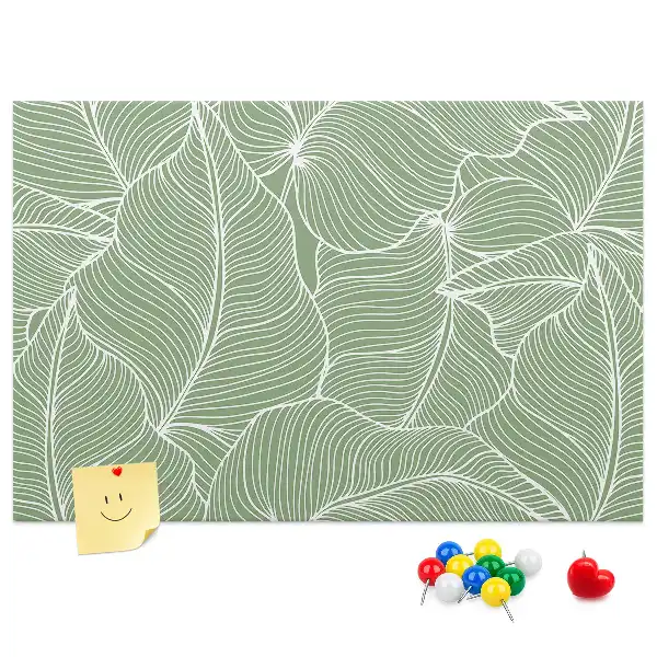 Nature Leaf Pattern Cork Memo Board