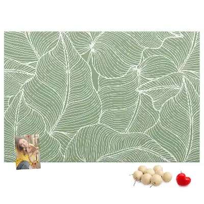 Nature Leaf Pattern Cork Memo Board