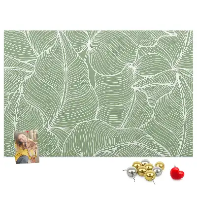 Nature Leaf Pattern Cork Memo Board