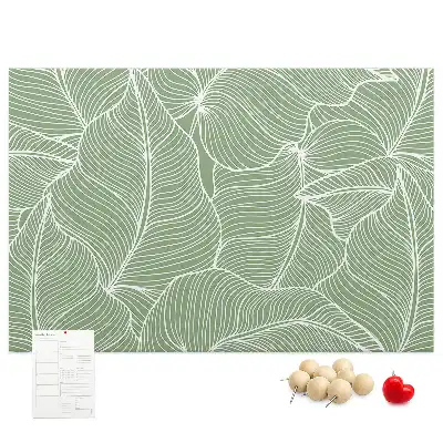 Nature Leaf Pattern Cork Memo Board