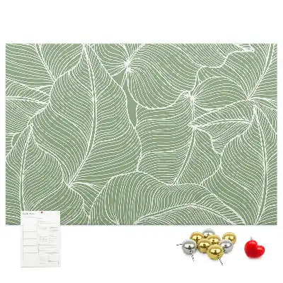 Nature Leaf Pattern Cork Memo Board