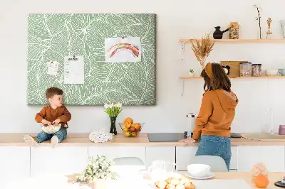 Nature Leaf Pattern Cork Memo Board