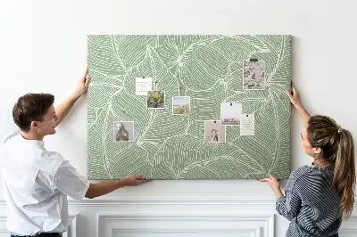 Nature Leaf Pattern Cork Memo Board