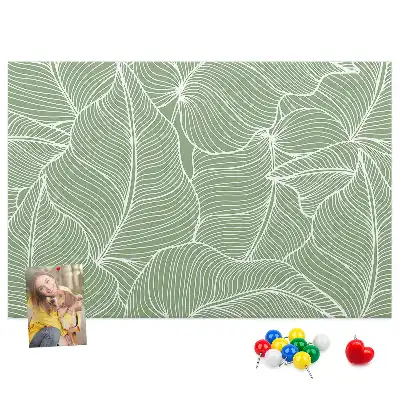 Nature Leaf Pattern Cork Memo Board
