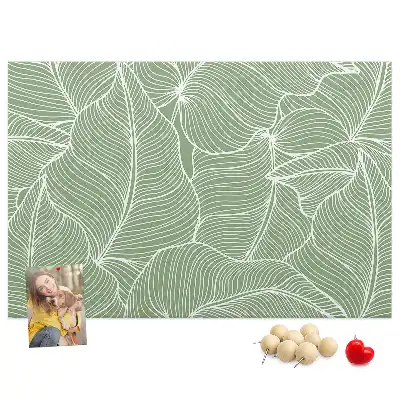 Nature Leaf Pattern Cork Memo Board