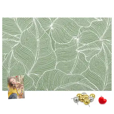Nature Leaf Pattern Cork Memo Board