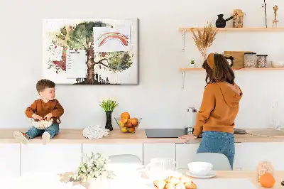 Printed Cork Board Family tree