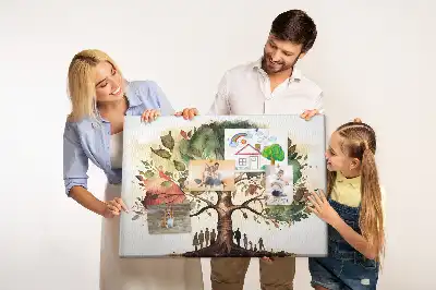 Printed Cork Board Family tree