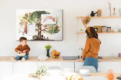 Printed Cork Board Family tree