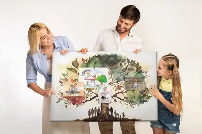 Printed Cork Board Family tree